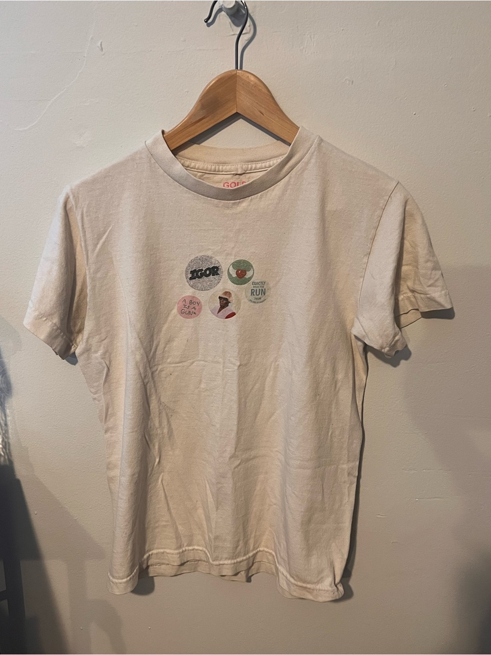 Tyler the Creator Golf Wang IGOR Cream Short Sleeve Graphic Tee wi